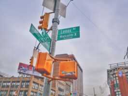 MLK and Malcolm X boulevard signs
